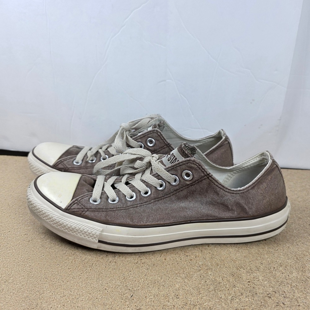 Converse Chuck Taylor All Star Low Top Sneakers Brown Textile Women 9.5 skater